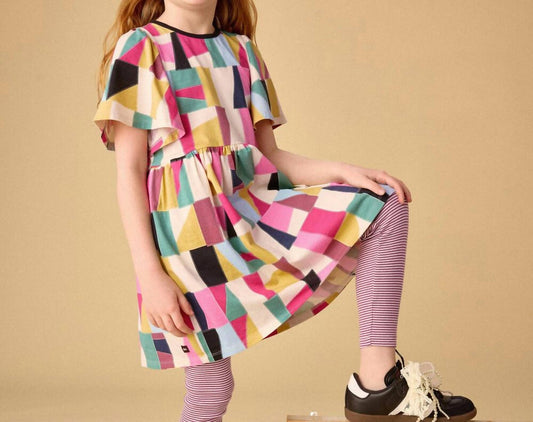 Girl's Butterfly Sleeve Dress