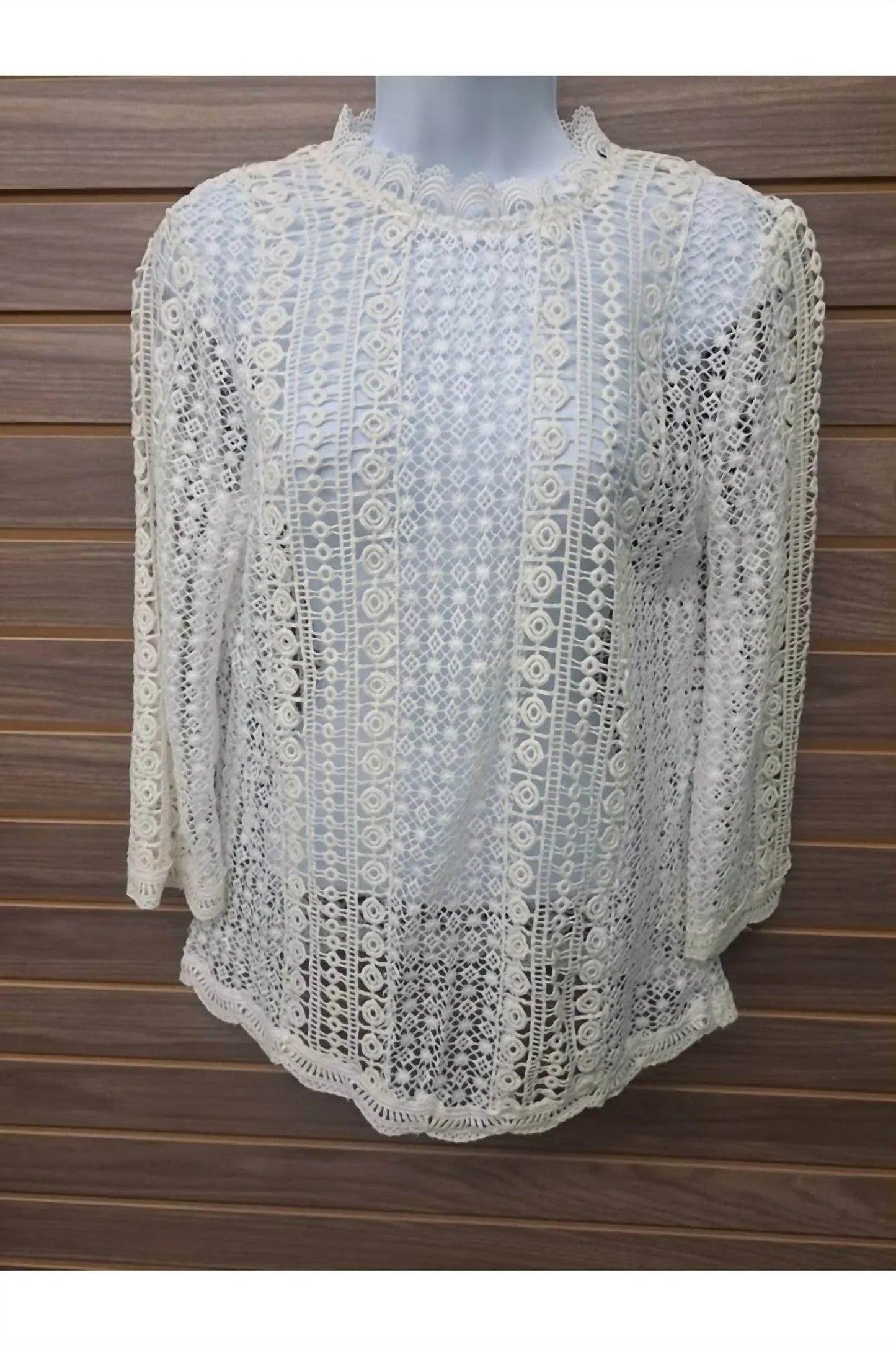 Women's All Over See Thru Lace 1 Button Back