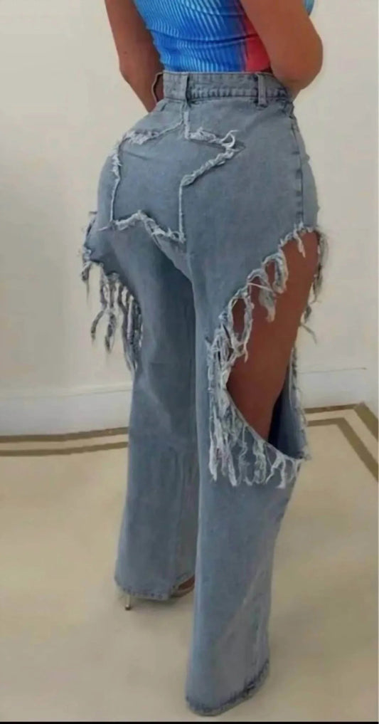 Women's Side Slit Jeans