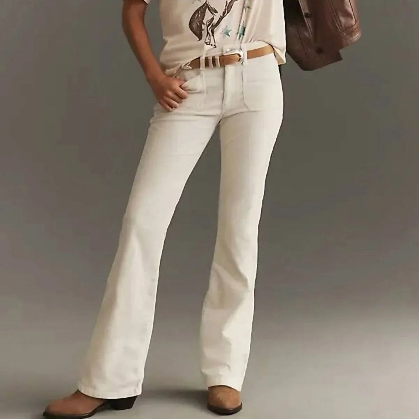 Damen Schlagjeans mit mittlerer Leibhöhe