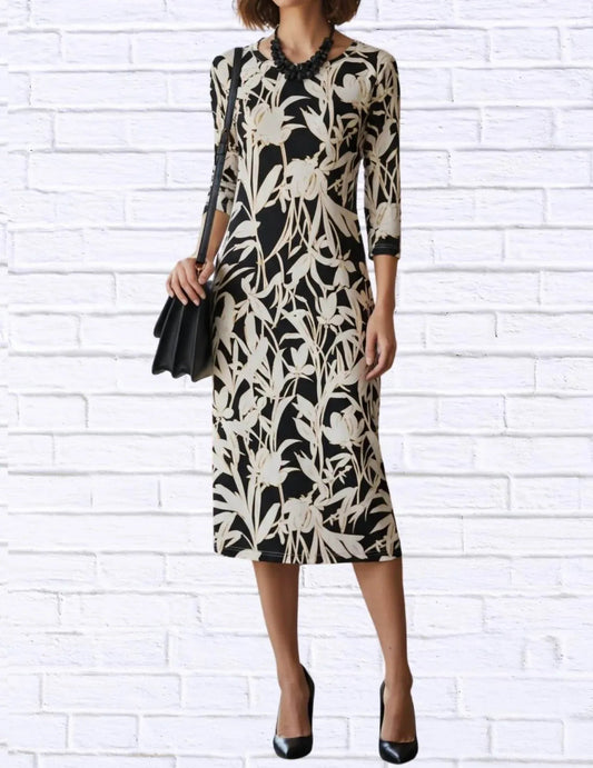 Floral Knit Midi Dress