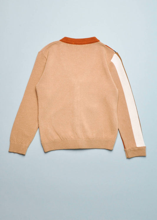Boys Half Stripe Cardigan