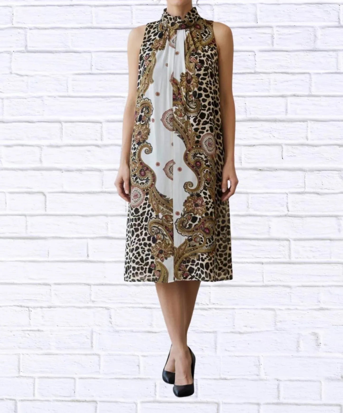 Print Sleeveless Maxi Dress