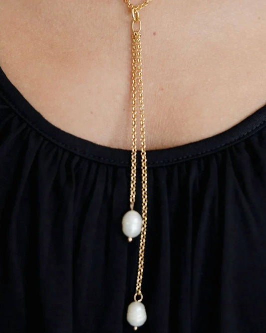 Women's Bella Pearl Lariat Necklace
