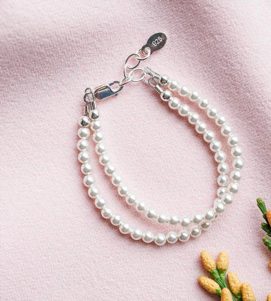 Elizabeth Pearl And Sterling Silver Bracelet