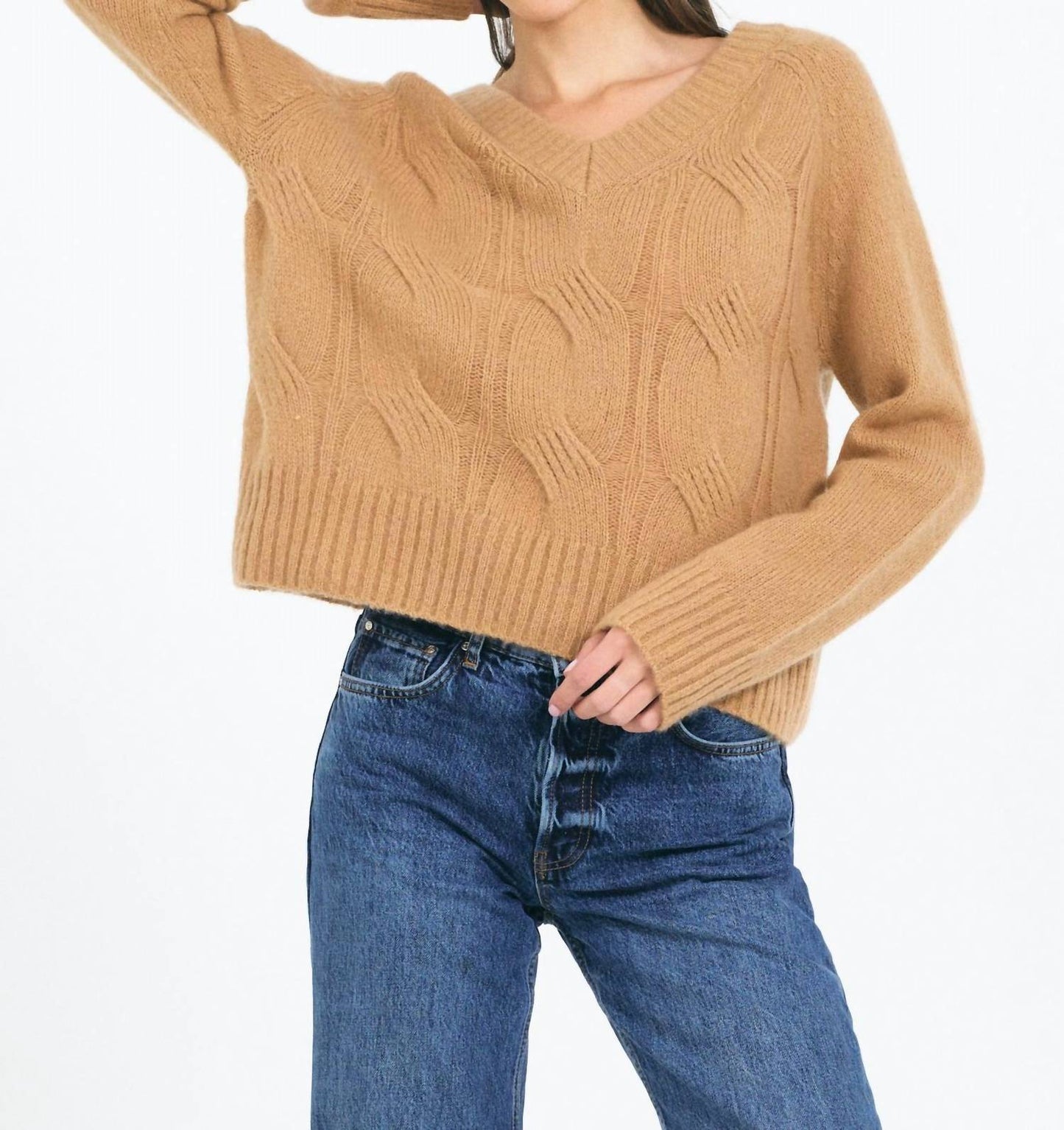 Mabel Cable Vneck Pullover