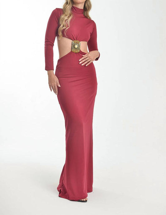 Embellished Cut-out Maxi Dress