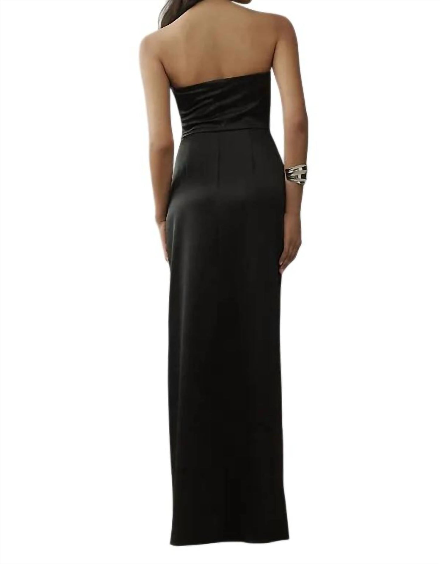 Danielle Trägerloses Maxi-Kleid aus Stretch-Satin