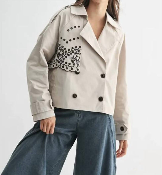 Embroidered Trench Jacket