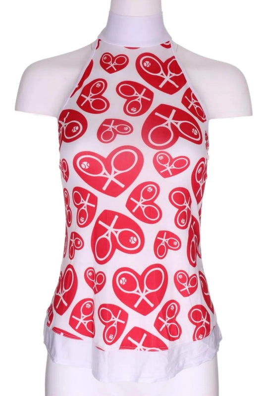 Women's Limited Random Heart Halter Top