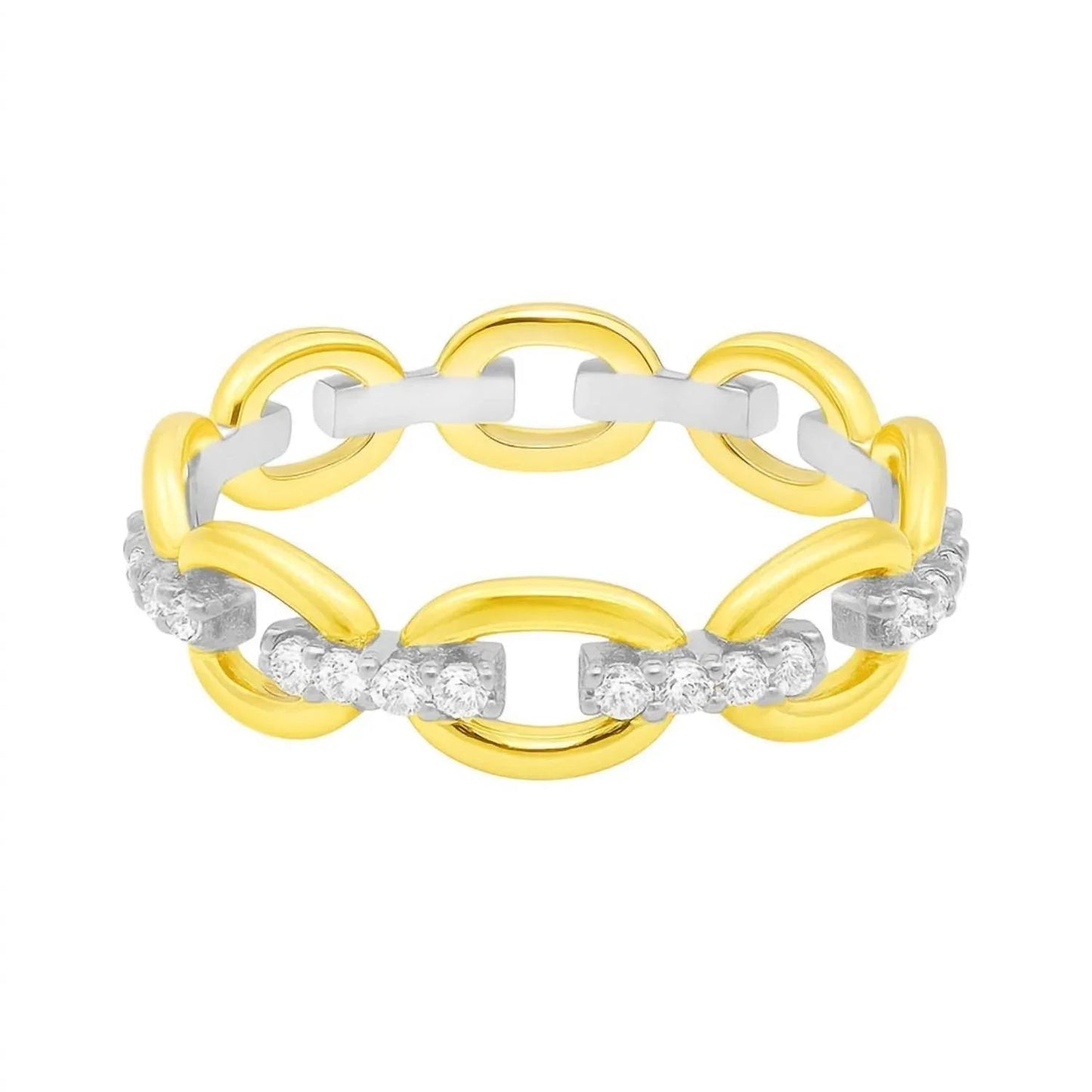 Women's Moissanite Oval Link Band Bracelet