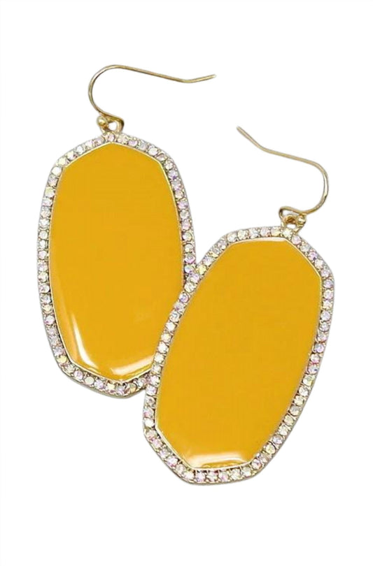Women's Enamel Rhinestone Drop Earrings