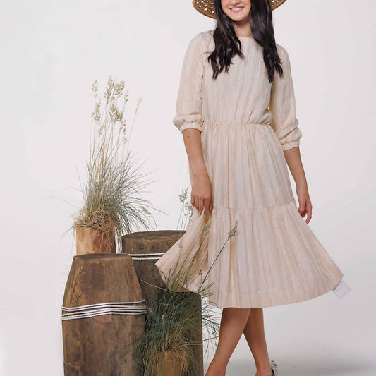 Gestreiftes Midikleid