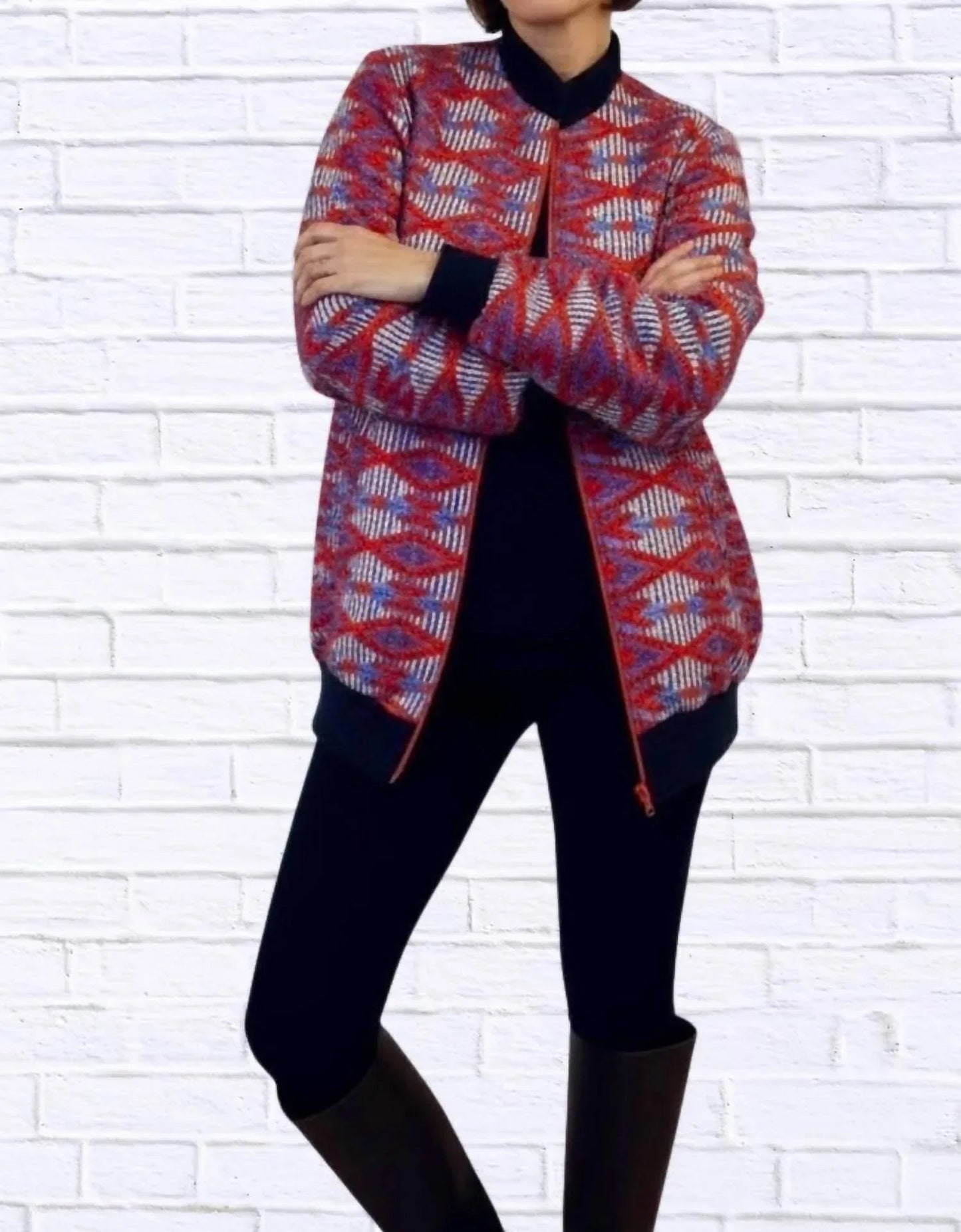 Maddy Traditionelle Bomberjacke mit Ethno-Print