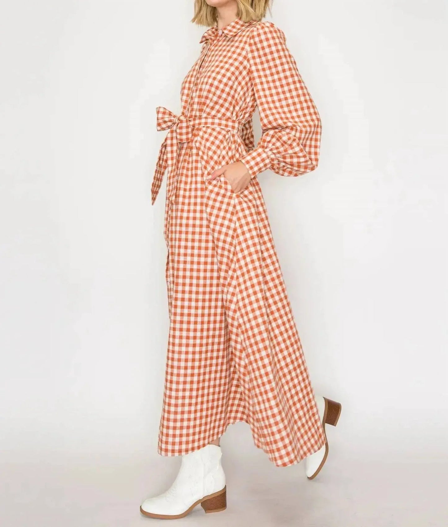 Gingham Daydream Maxi Dress