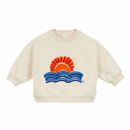 Besticktes Sonnenuntergangs-Sweatshirt