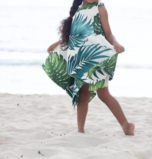 Mädchen Monstera Taschentuchkleid