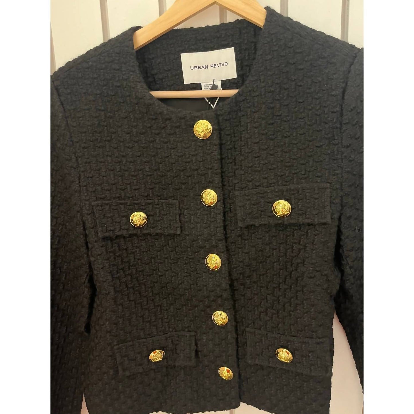 Tweed-Blazer mit langen Ärmeln