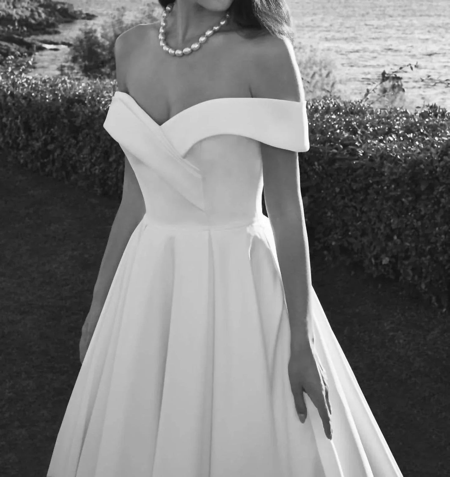 Satin Off-the-shoulder Gown