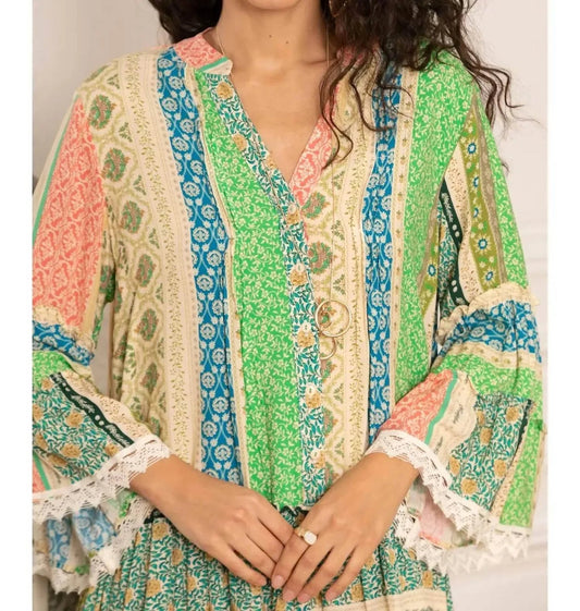 Ethnic Print Tunic Dress