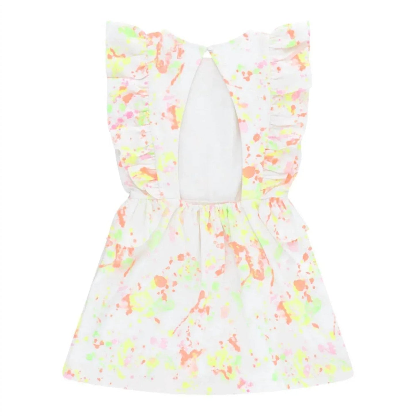 Mädchen Rüschenkleid mit Farbspritzern