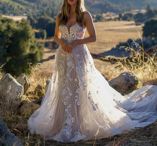 Dreamy Boho A-line Wedding Dress