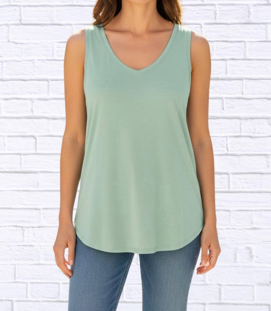Soft Knit V-neck Sleeveless Top