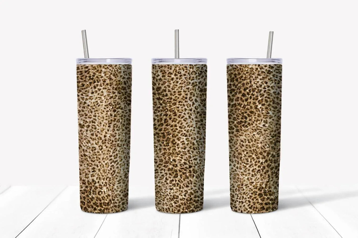 Leopard-Edelstahl-Doppelwandbecher 20 Oz