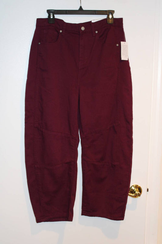 High-Rise Barrel-Leg Jeans - Petite