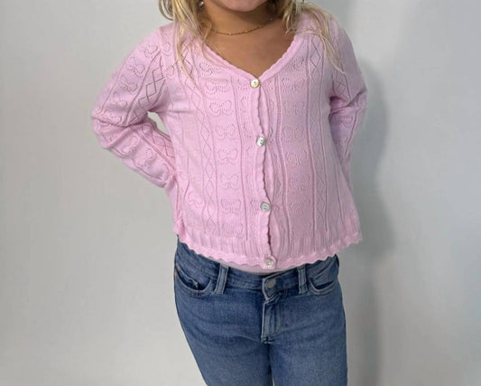 Isabella Bow Knit Tank & Cardigan Set