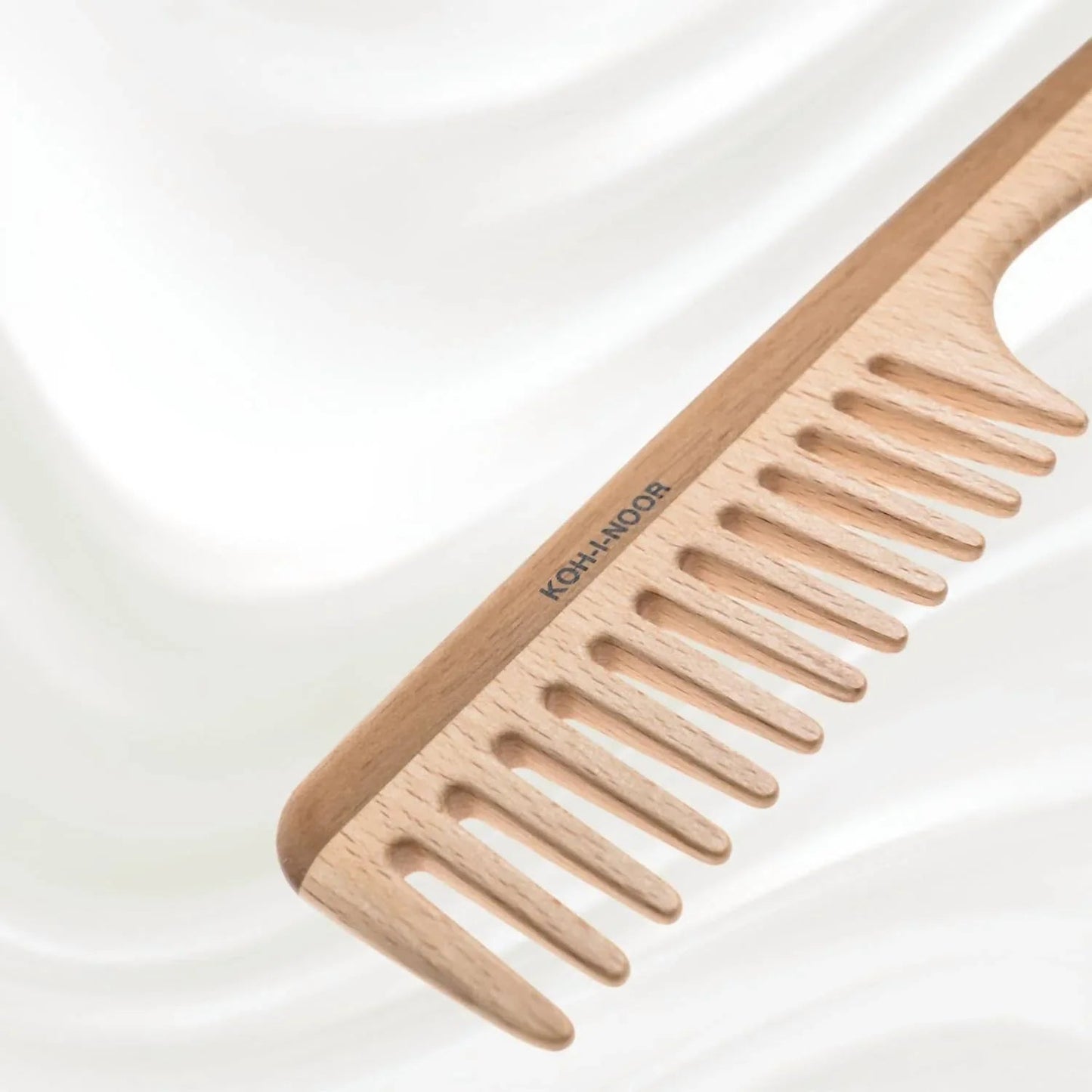Damen-Kamm aus Legno-Buche und Kotibe-Holz mit breiten Zinken
