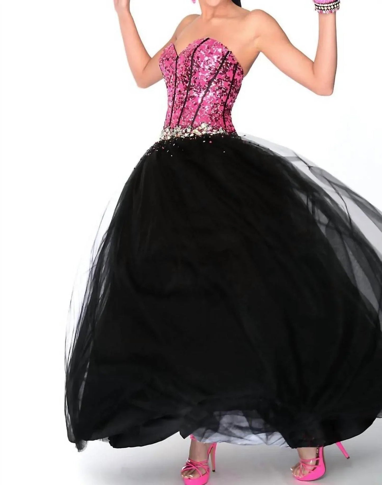 Sequin Corset Lace-up Back Ballgown
