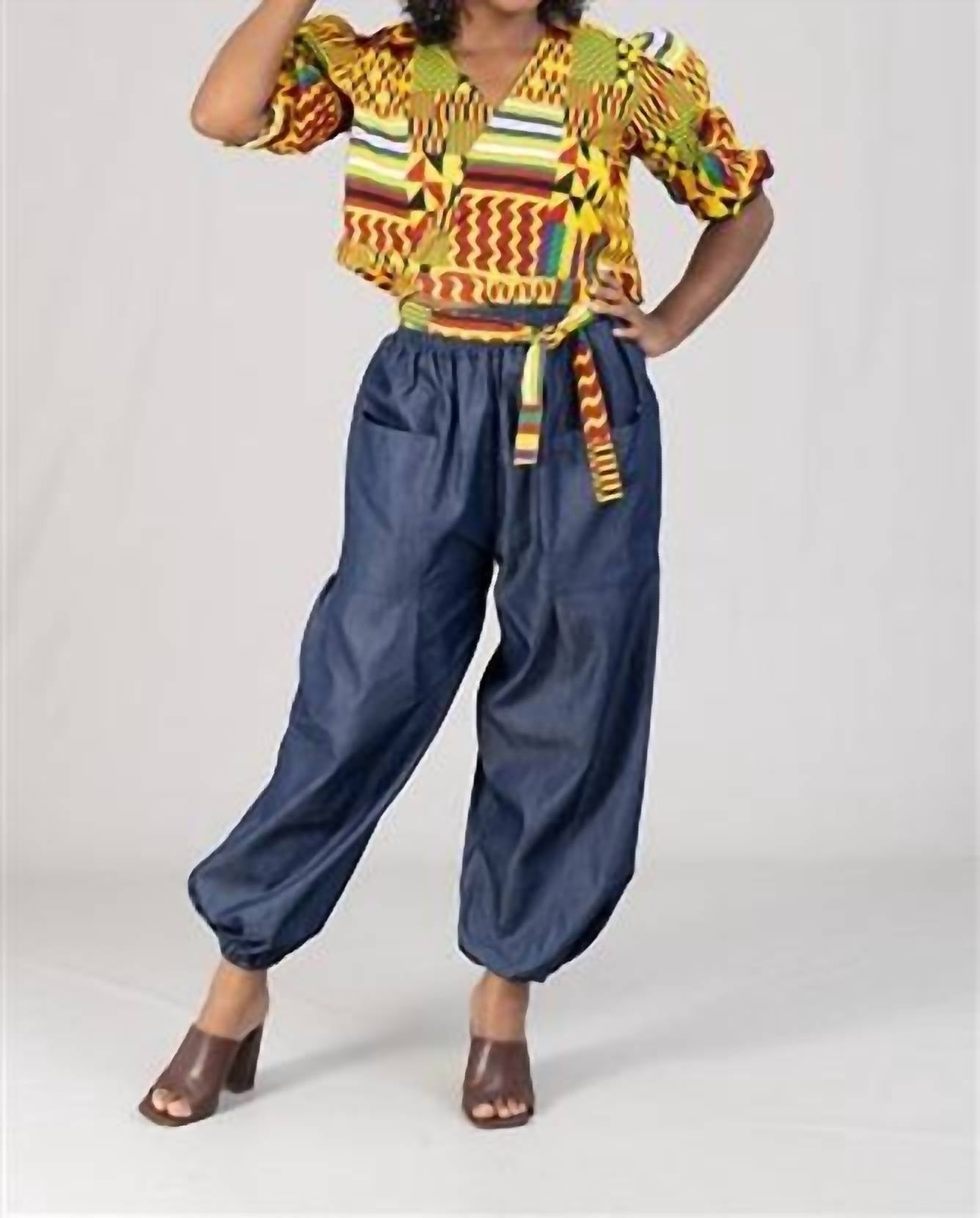 Wickeloberteil mit afrikanischem Muster