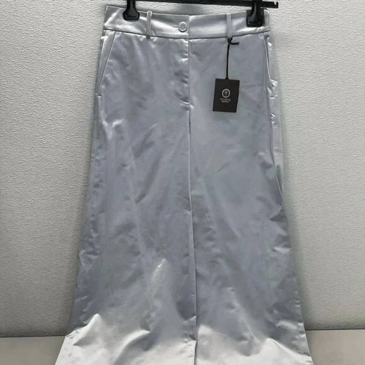Women's Cotton Blend Satin Palazzo Pants