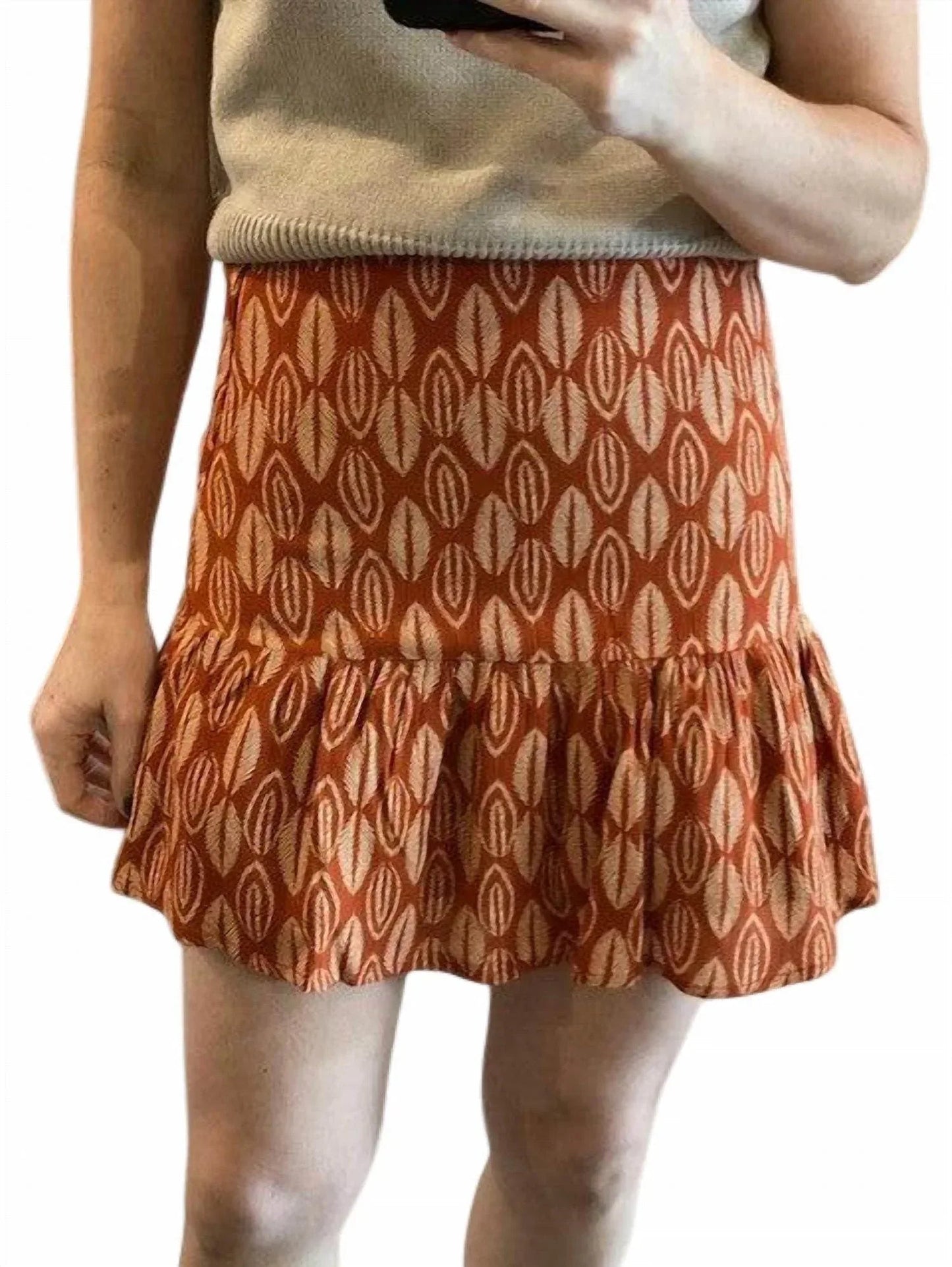 Printed Ruffle Skirt