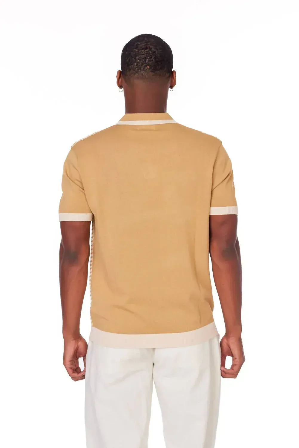 Herren-Polohemd mit Textur