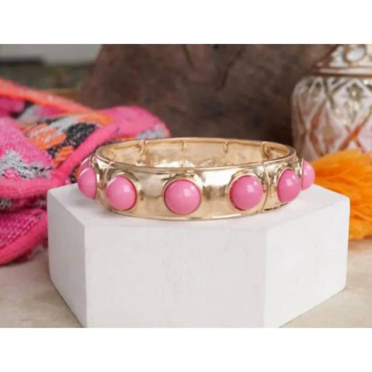 Women's Eternity Cabochon Statement Stretch Bangle