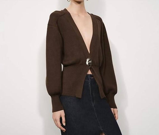 Strickjacke mit V-Ausschnitt