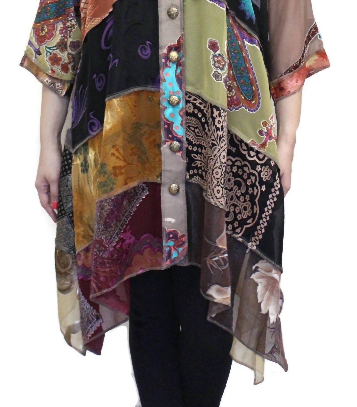 Geblümter Paisley-Burnout-Duster
