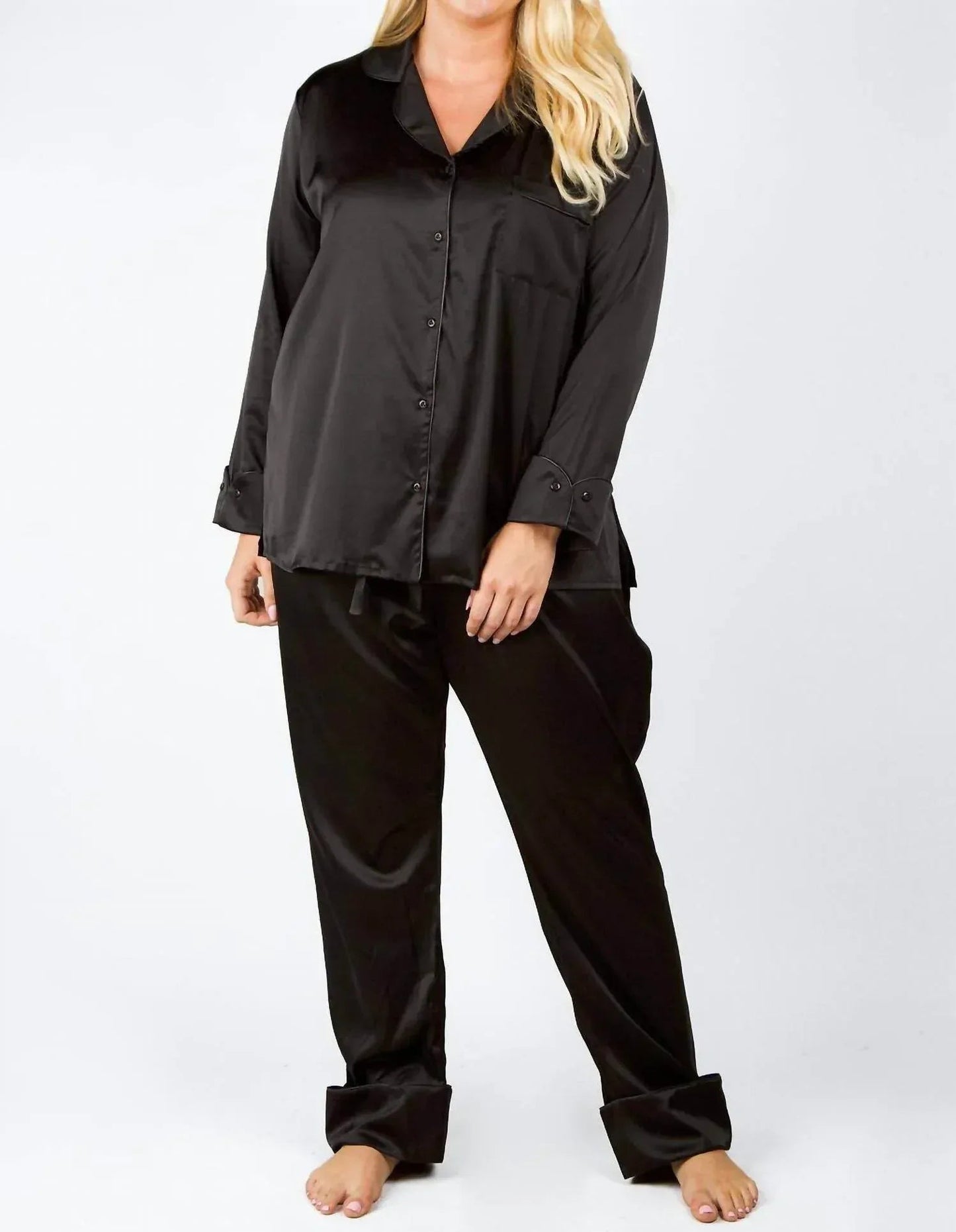 Seiden-Pyjama-Set – Plus-Size
