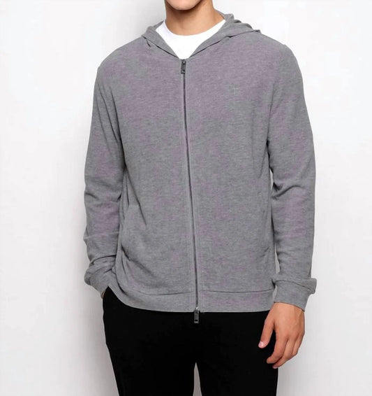 Kapuzenjacke aus Stretch-Strick mit Reißverschluss