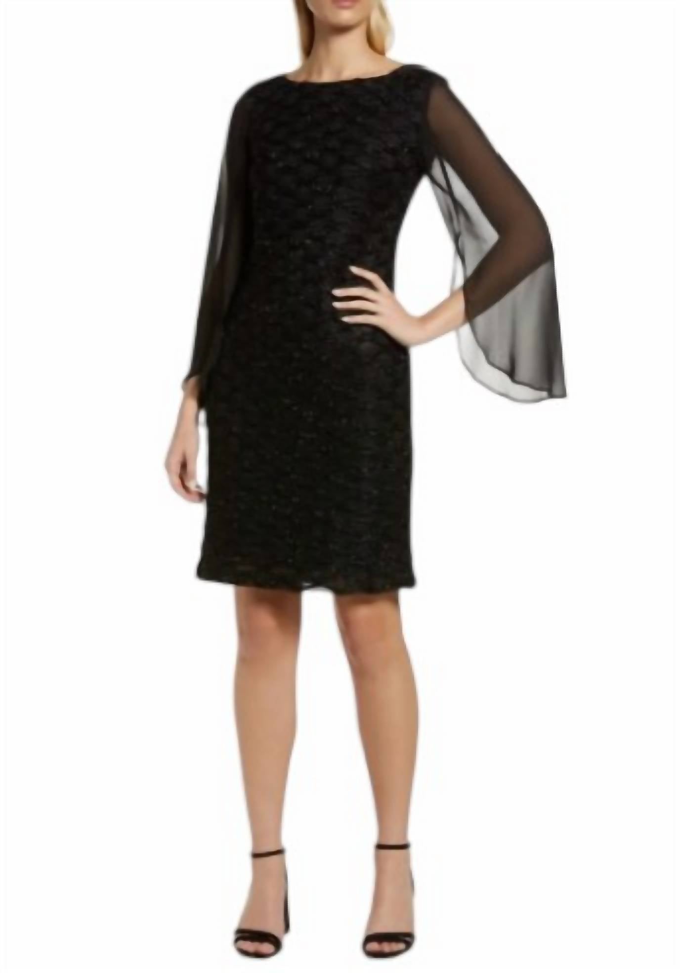Midi-Chiffonkleid mit Ärmeln