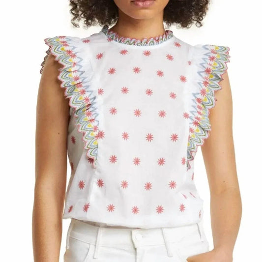 Broderie Anglaise Sleeveless Top