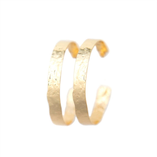 Women's Hammered Hoop Earrings