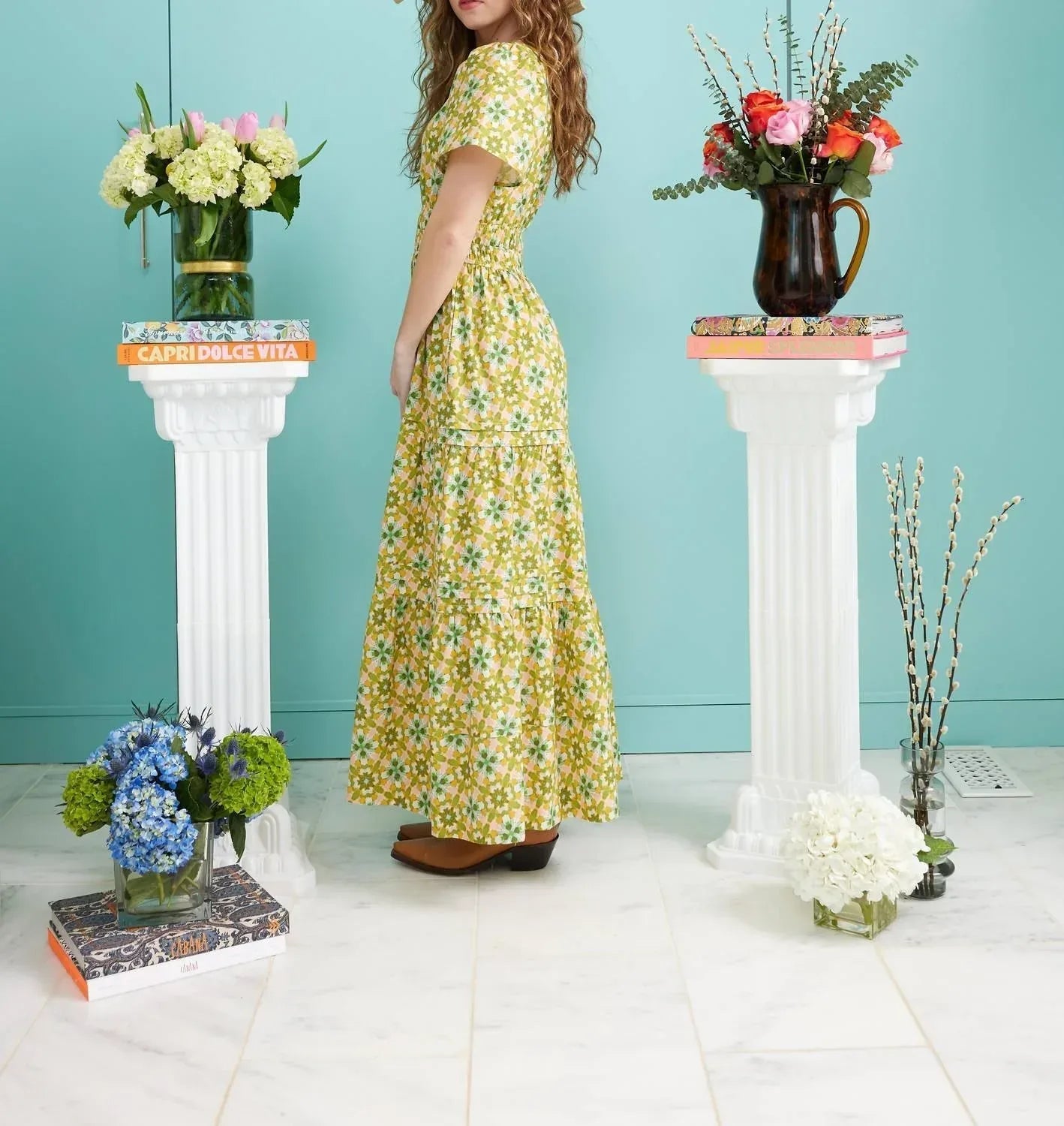 Poppy Deep V Maxi Dress