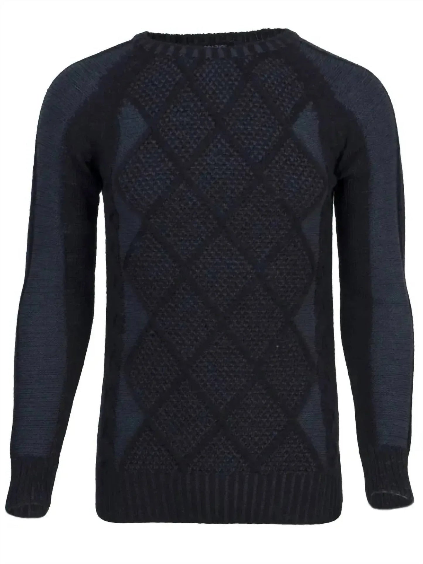 Men's Long Sleeve Quilted Sweater