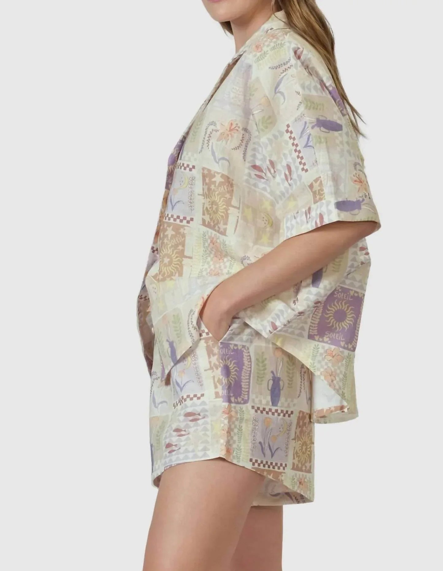 Tropez Oversized-Hemd mit Knöpfen