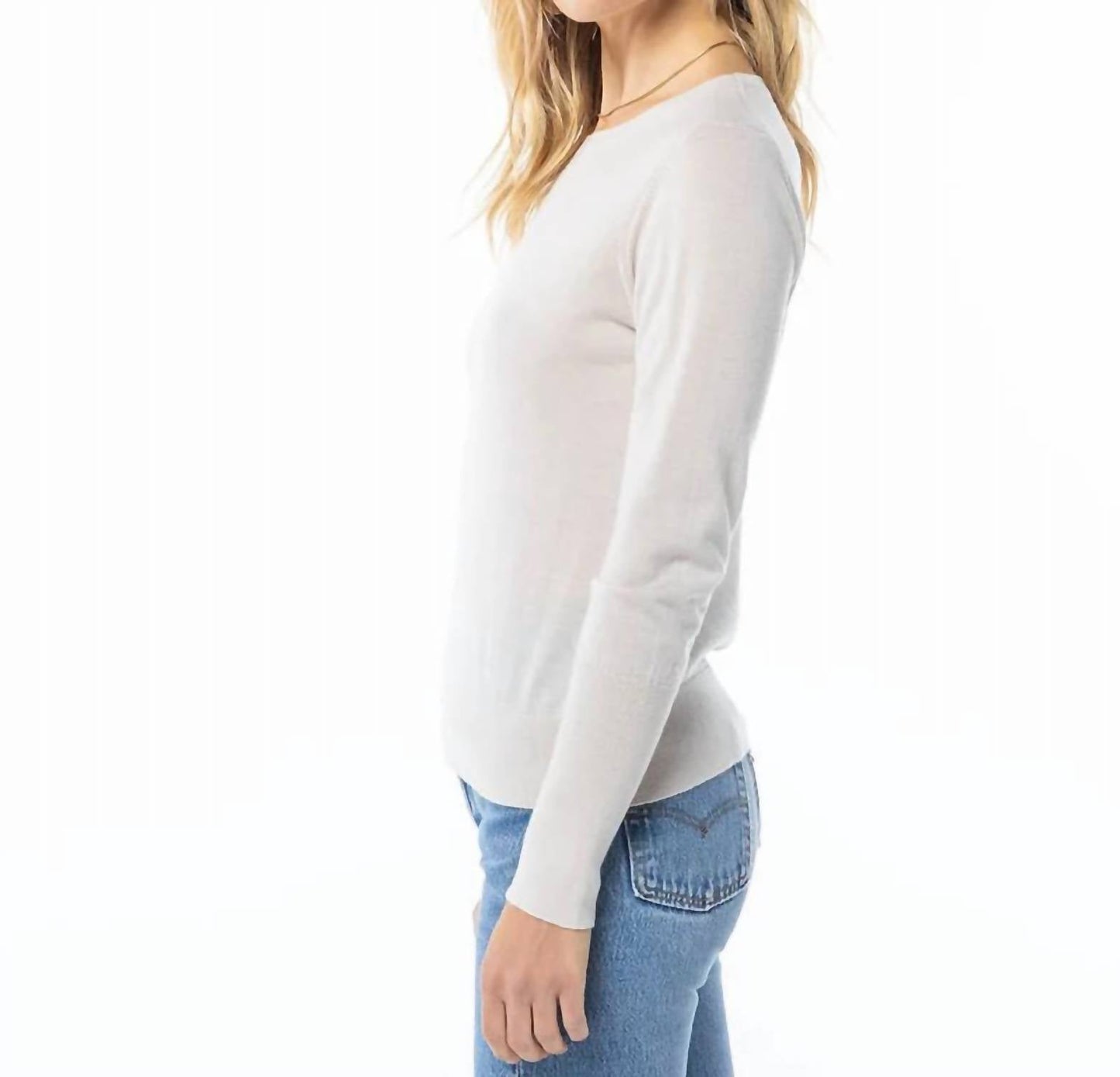 Kammgarn Kaschmir Langarm-T-Shirt