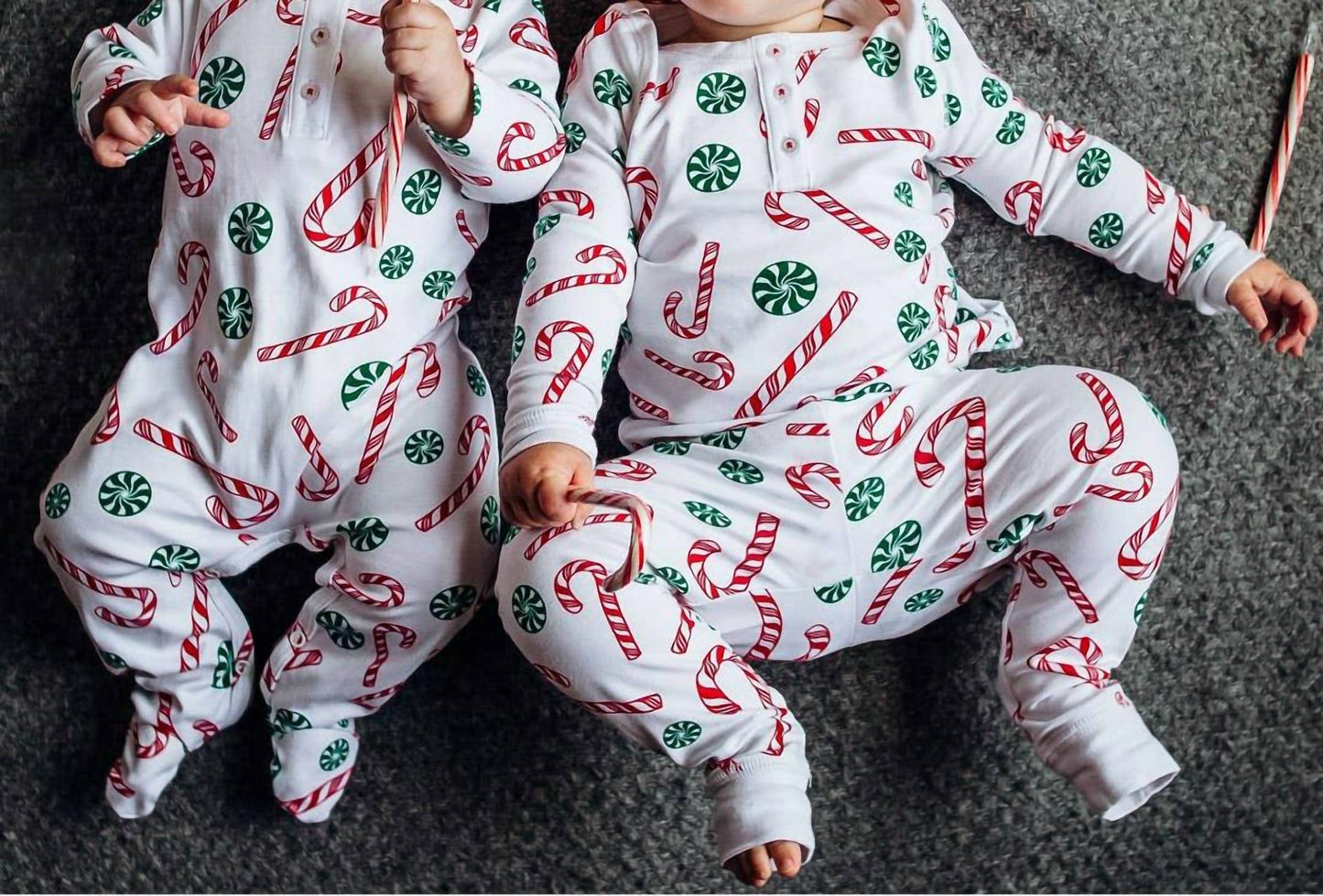 Zuckerstangen-Pima-Weihnachtspyjama für Jungen