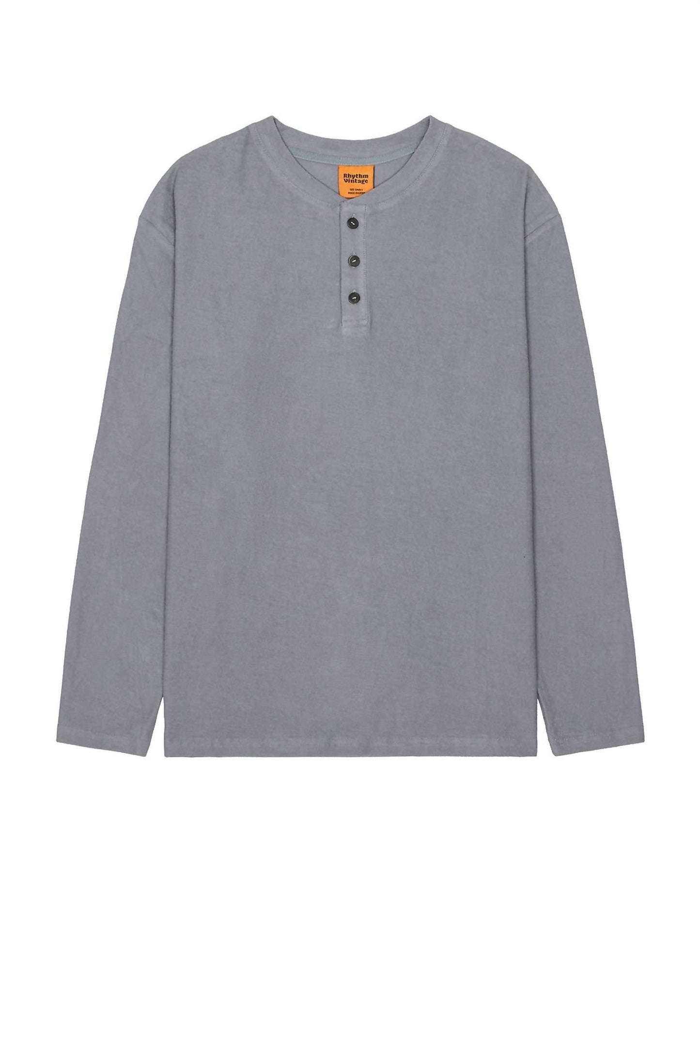 Vintage Terry Langarm-Henley-Oberteil